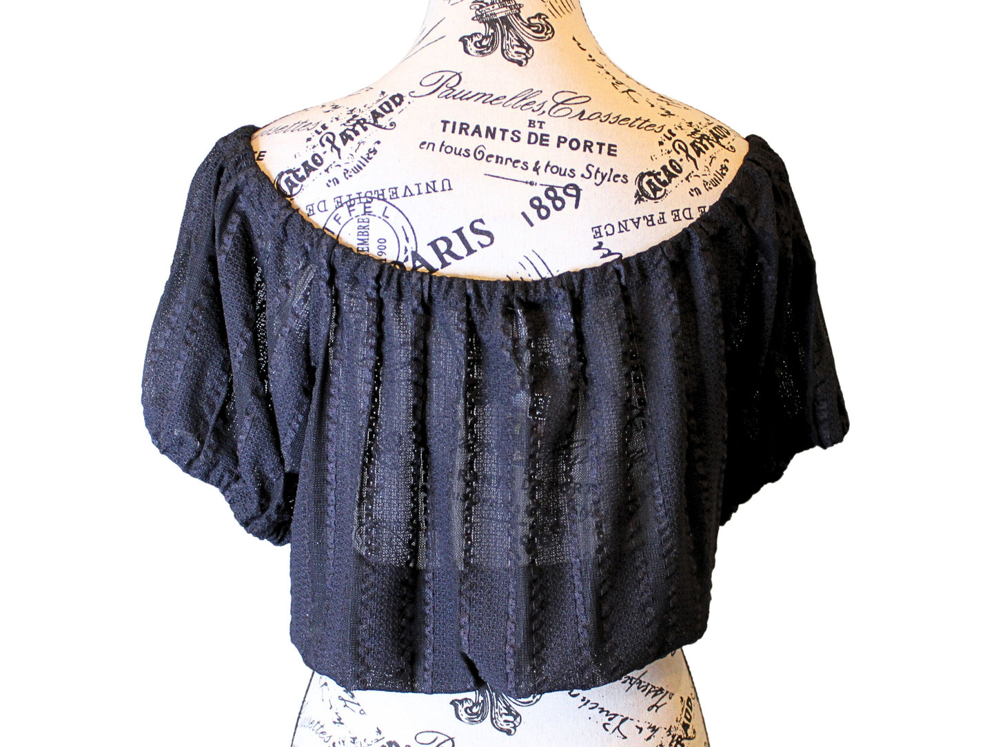 The VM Cropped Lace Peasant Blouse