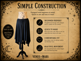 Asymmetrical Skirt PDF Sewing Pattern – Beginner Handkerchief Skirt Pattern