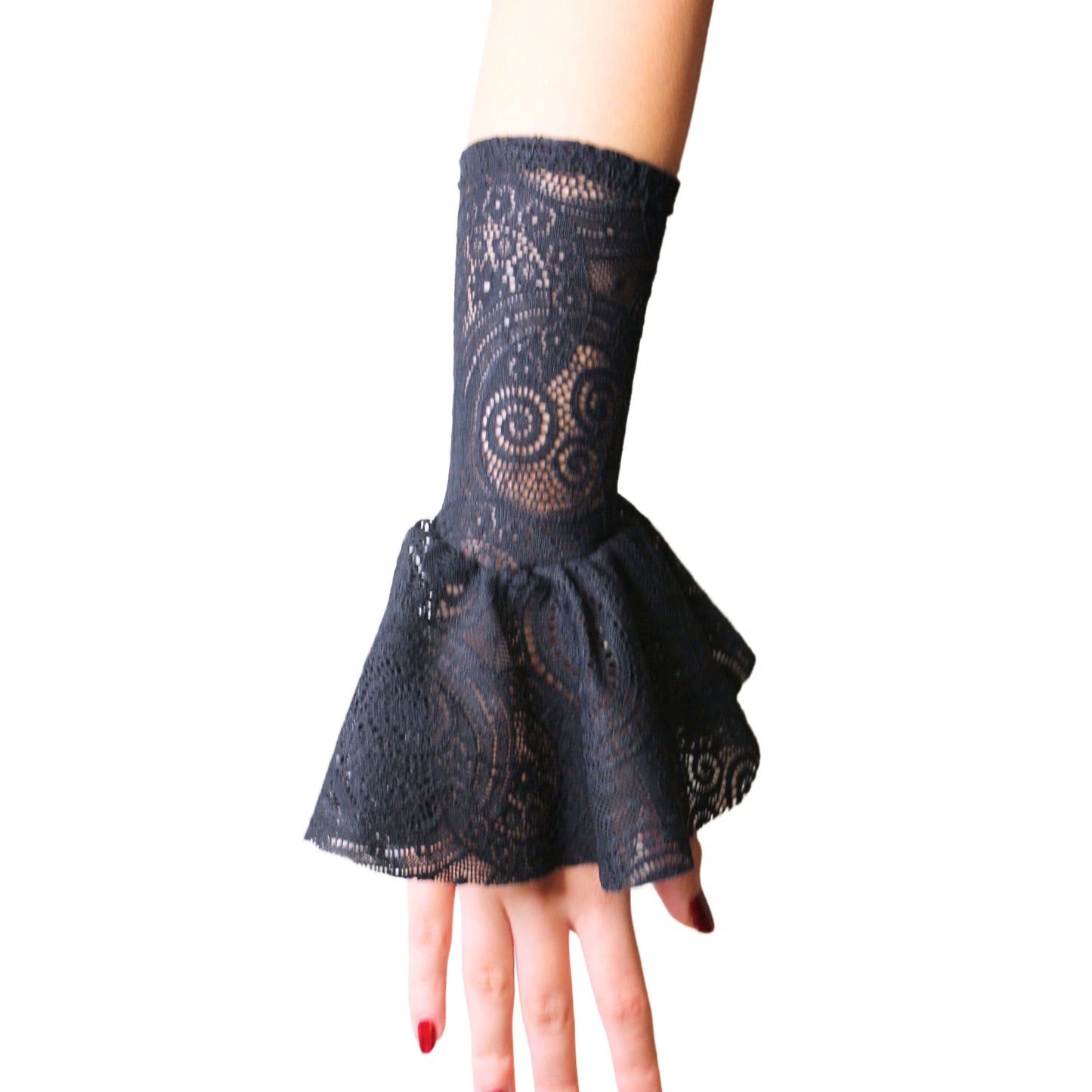 The VM Black Lace Bell Gloves