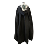 The VM Canvas Cotton Lined Cloak with Faux Fur Hood