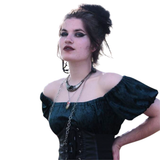 Crushed Velvet Peasant Blouse