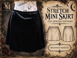 Mini Skirt Sewing Pattern PDF – Beginner A-Line Stretch Skirt Pattern