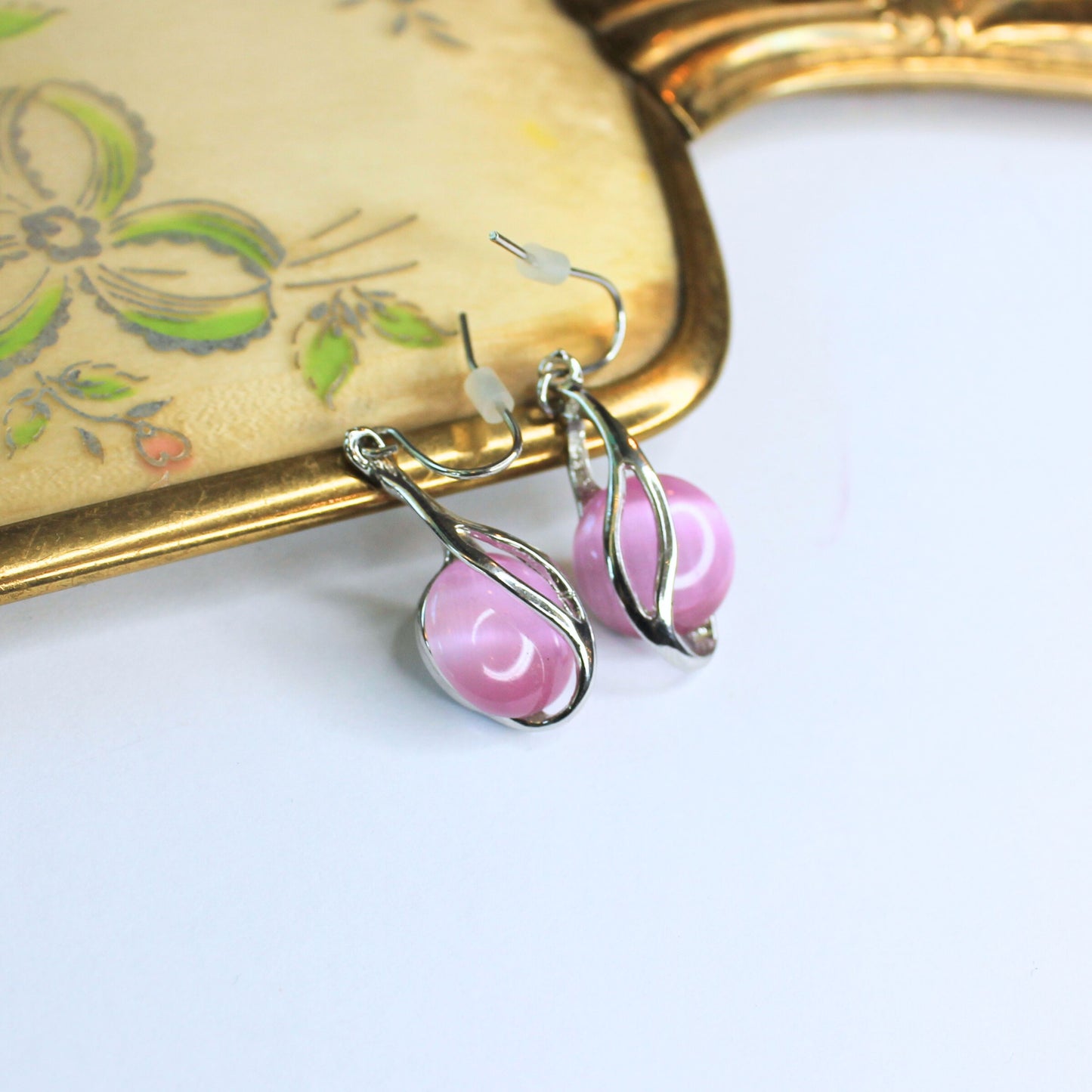 CLEARANCE Pink Dangly Earrings