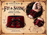Gothic Lace-Up Cuff PDF Sewing Pattern | Beginner Wrist Cuff Pattern