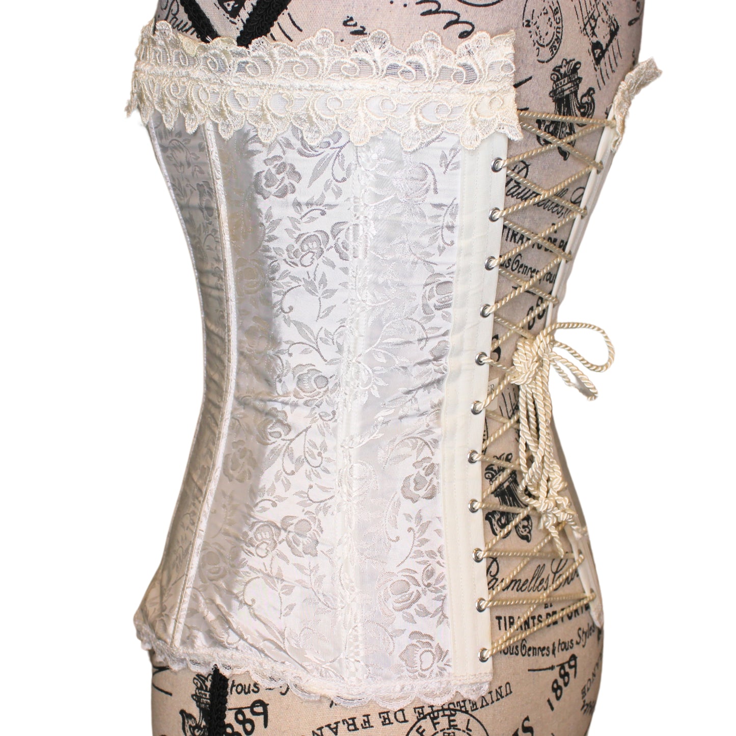 SALE Greiner White Tapestry Corset (size 32 Bust)