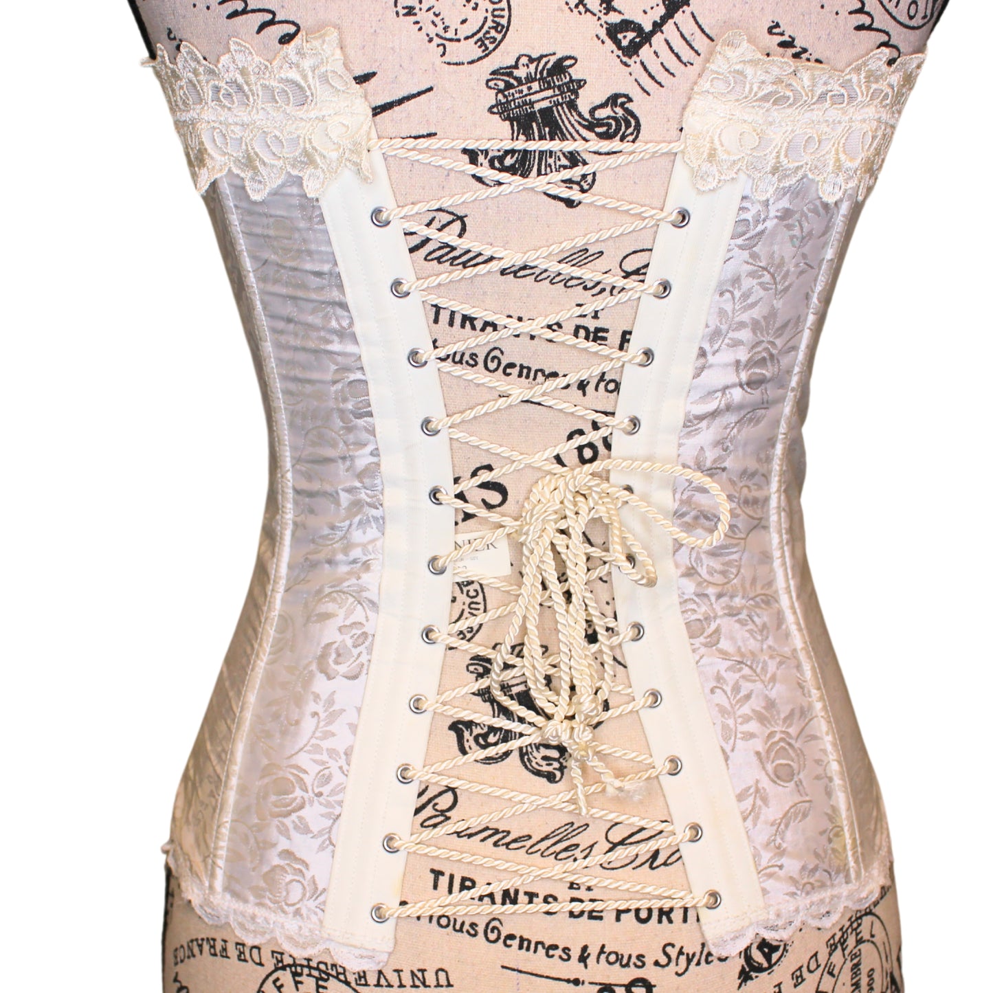 SALE Greiner White Tapestry Corset (size 32 Bust)