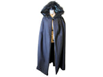 The VM Canvas Cotton Lined Cloak with Faux Fur Hood