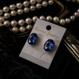 Blue Gem Stud Earrings