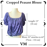 Cropped Cotton Peasant Blouse