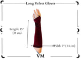 The VM Long Velvet Pointe Gloves