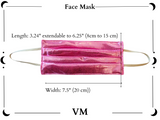 Face Mask - Reversible Barbie Pink and White Cotton