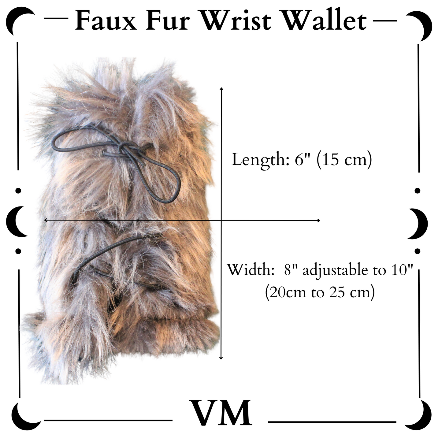 The VM Faux Fur Wrist Wallet Cuff