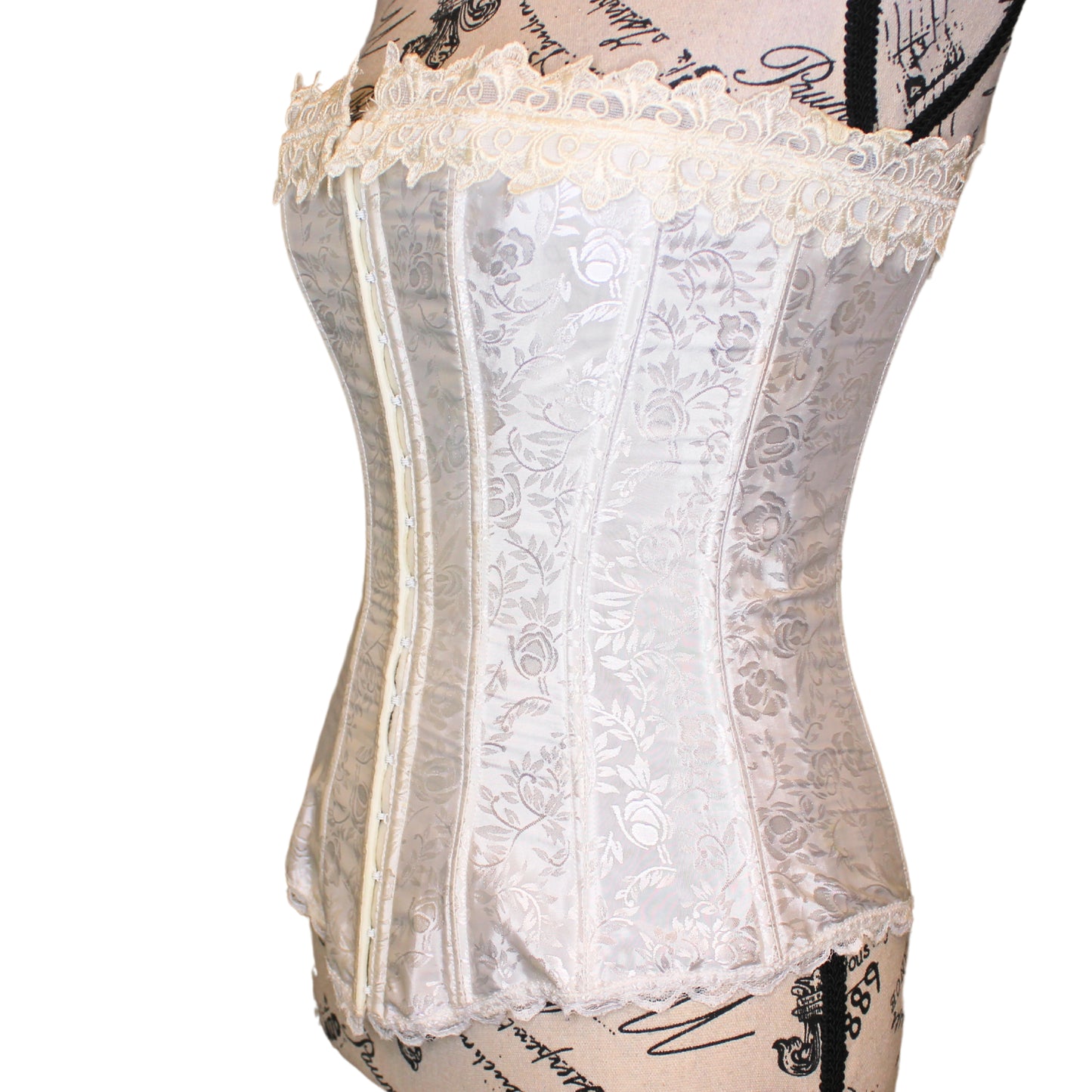 SALE Greiner White Tapestry Corset (size 32 Bust)