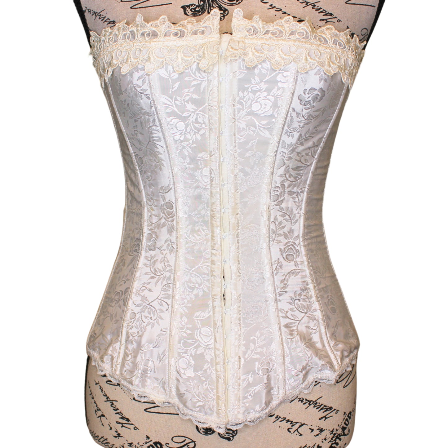 SALE Greiner White Tapestry Corset (size 32 Bust)