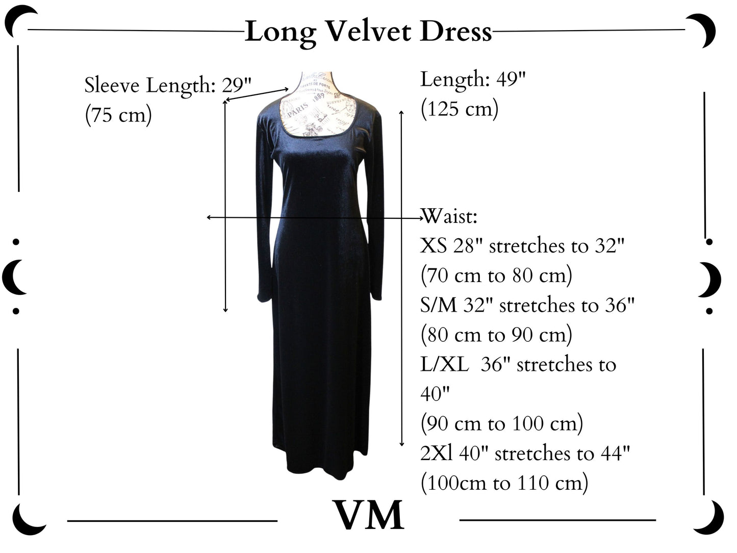 The VM Long Velvet Vamp Dress