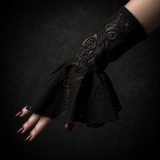 Black Lace Bell Gloves