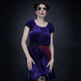 Velvet Peasant Dress