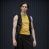 Vegan Leather Holster Vest with Lace Up Back