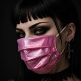 Face Mask - Reversible Barbie Pink and White Cotton