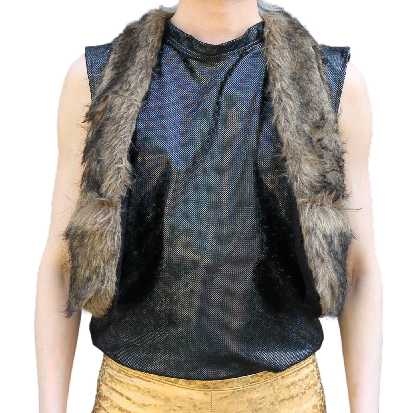 The VM Short Faux Fur Holster Vest