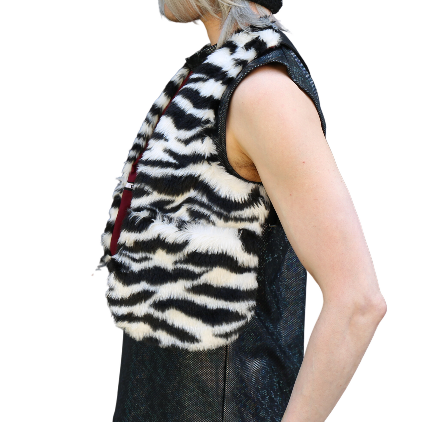 The VM Short Faux Fur Holster Vest