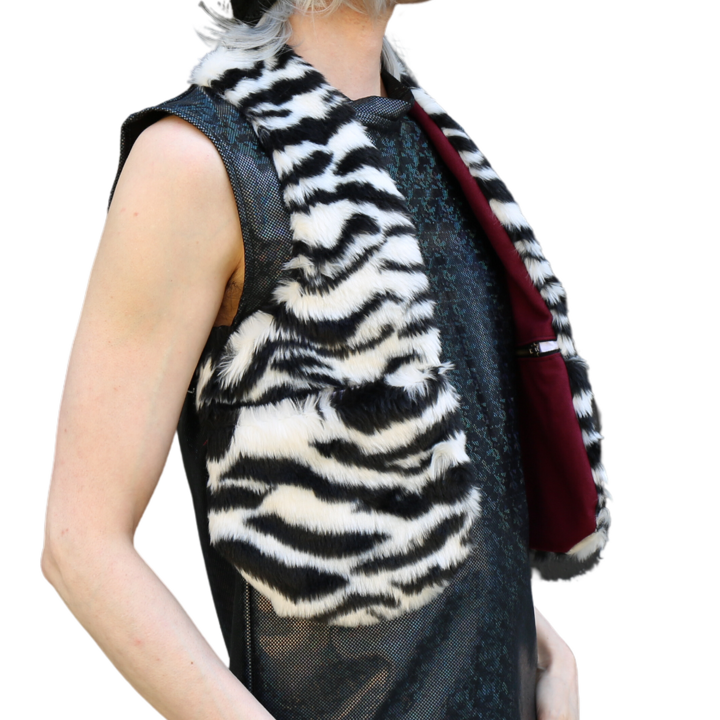 The VM Short Faux Fur Holster Vest