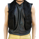 The VM Short Faux Fur Holster Vest