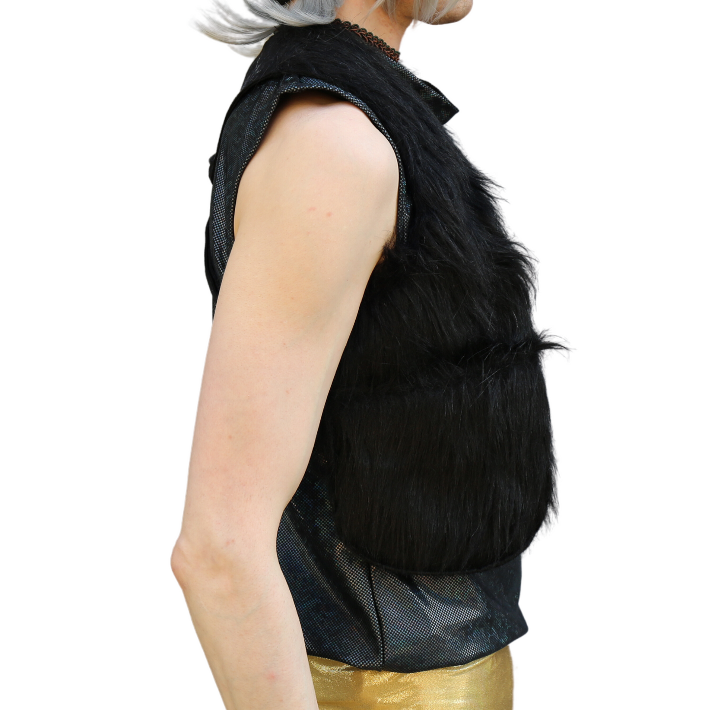 The VM Short Faux Fur Holster Vest