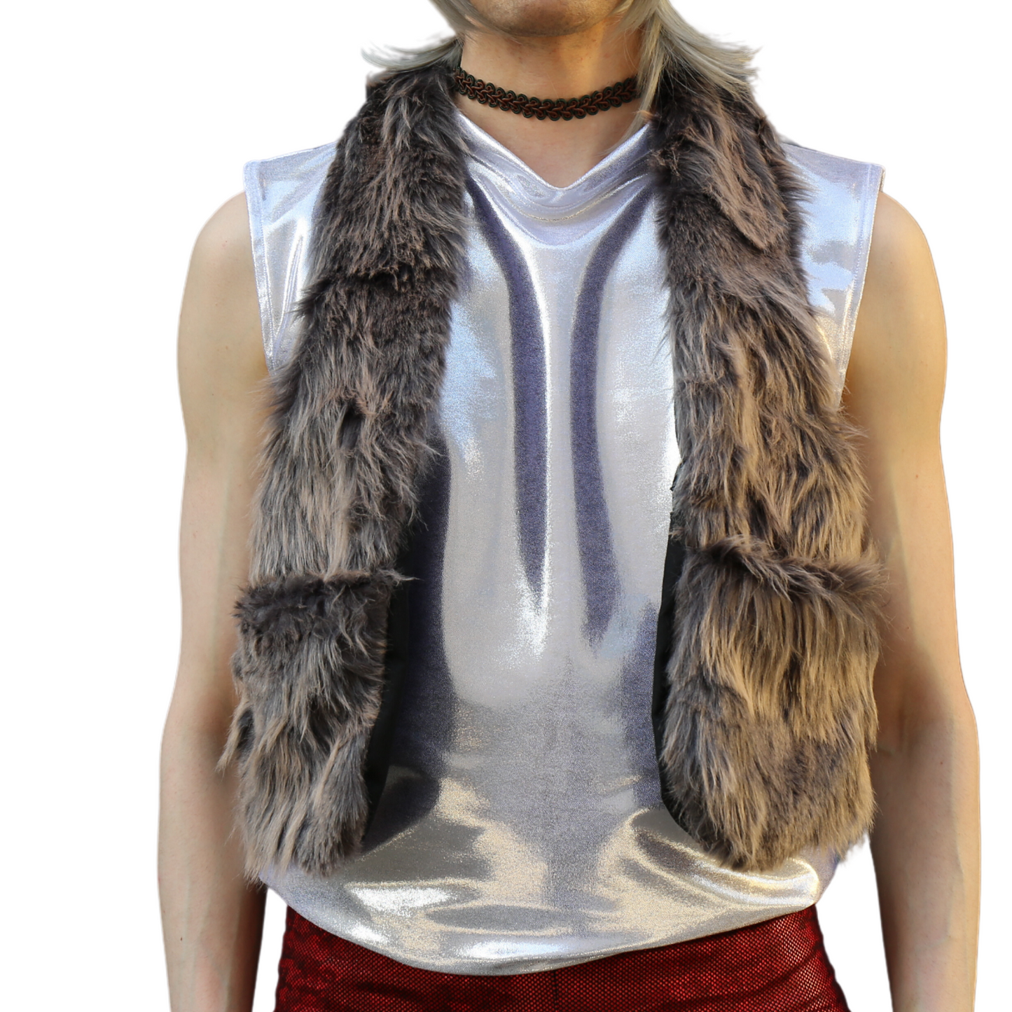 The VM Short Faux Fur Holster Vest