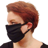 Face Mask - Reversible Wine Plaid and Black Canvas