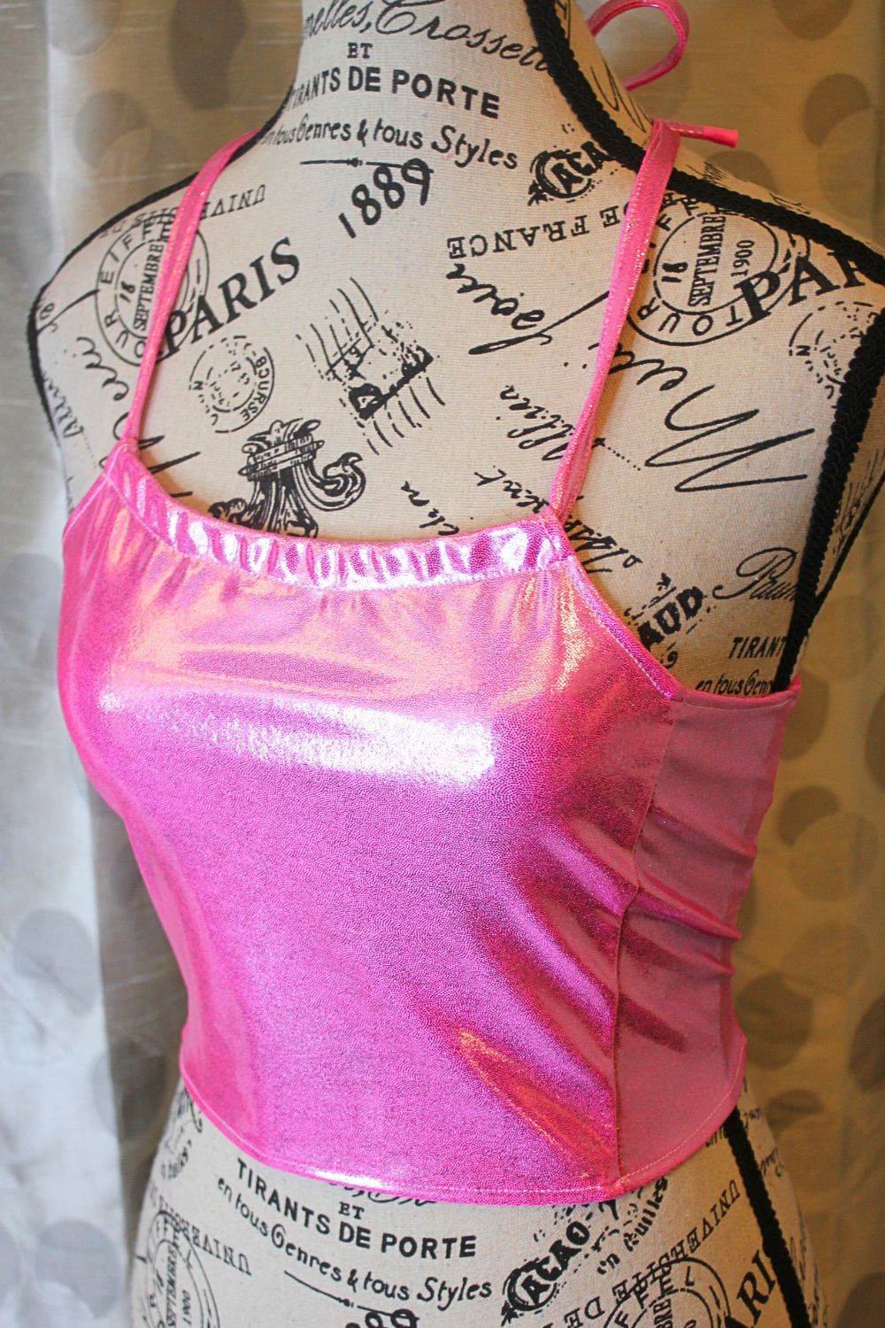 The VM Sparkly Cropped Halter Top