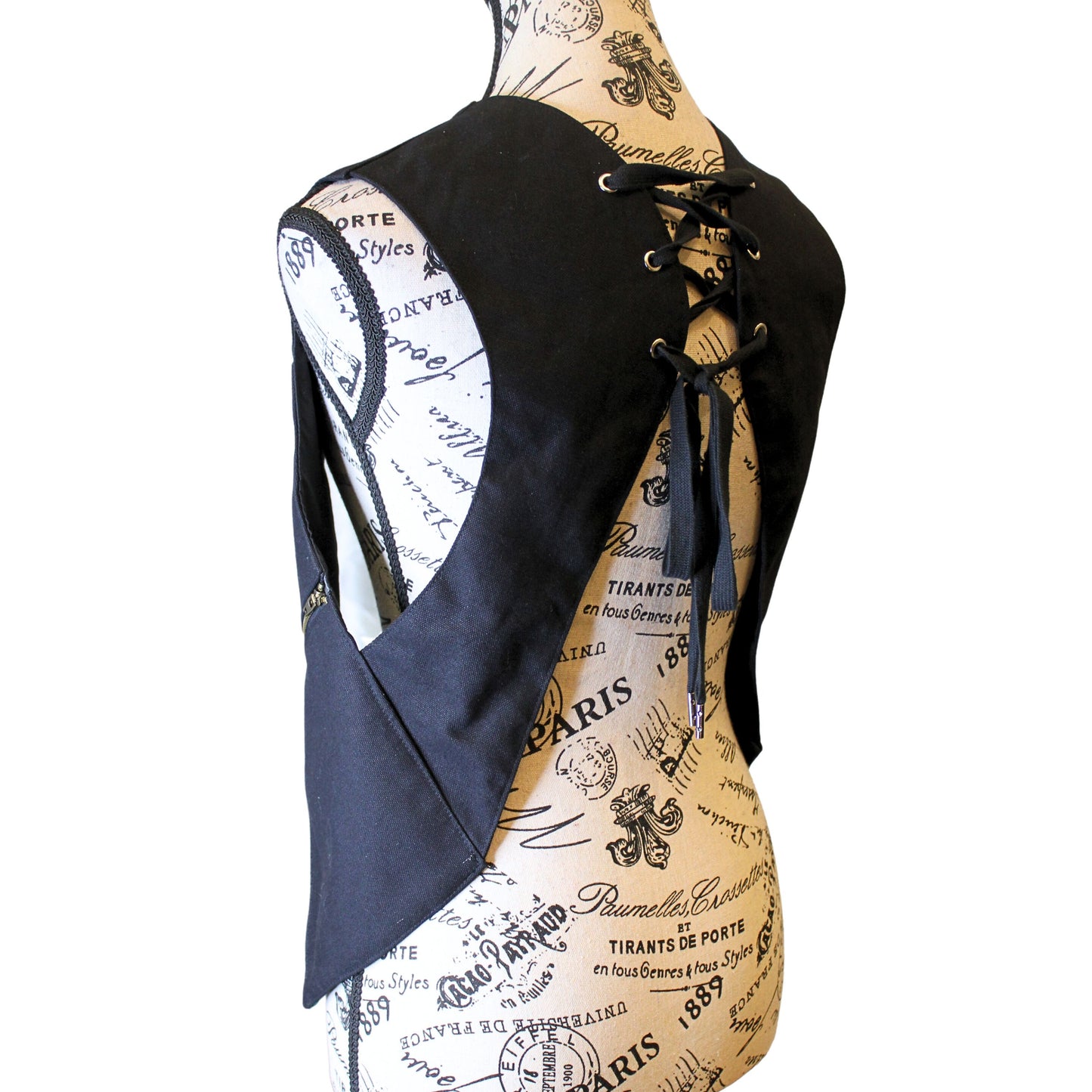 The VM Canvas Holster Vest with Lace Up Back