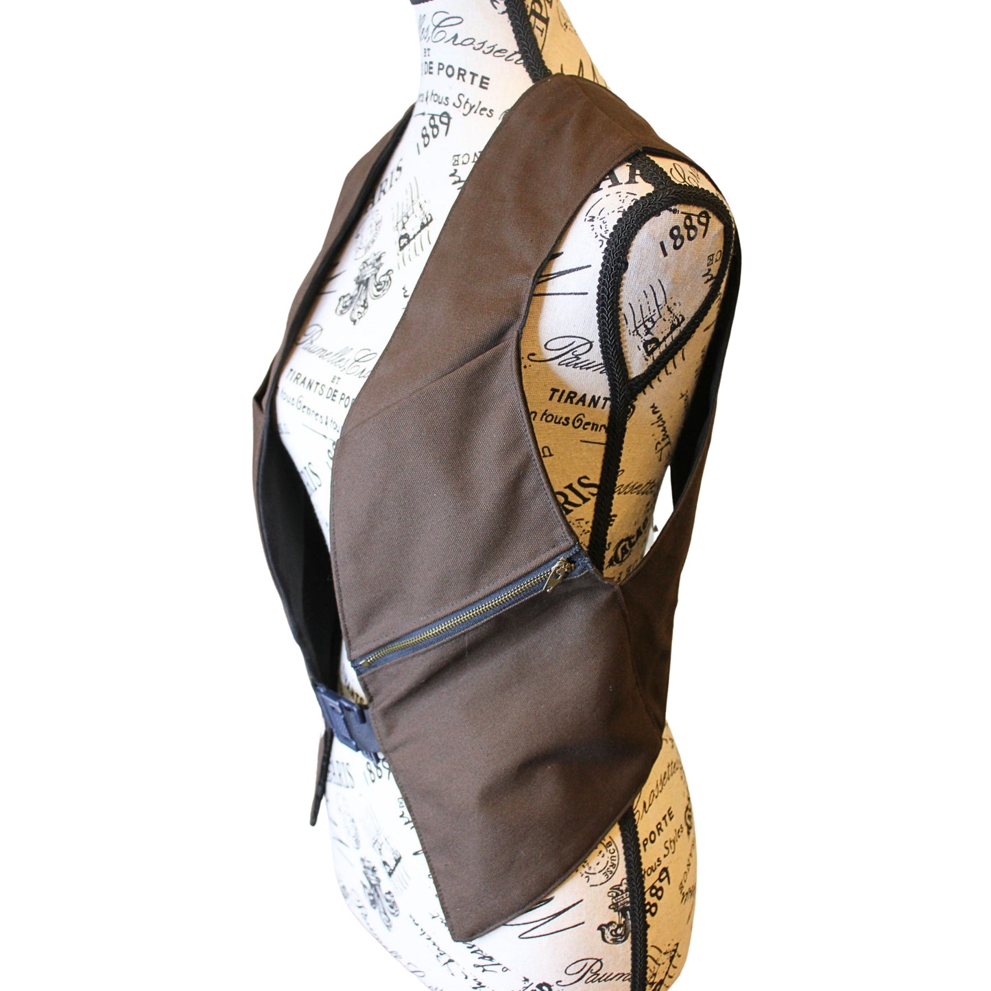 The VM Holster Vest with Lace Up Back and Clip Front
