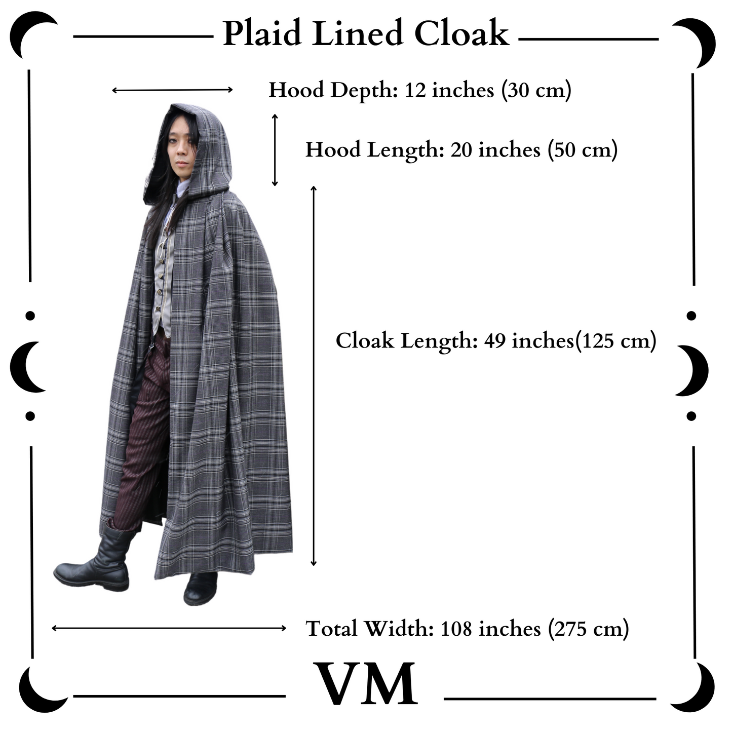 The VM Canvas Cotton Lined Cloak with Faux Fur Hood