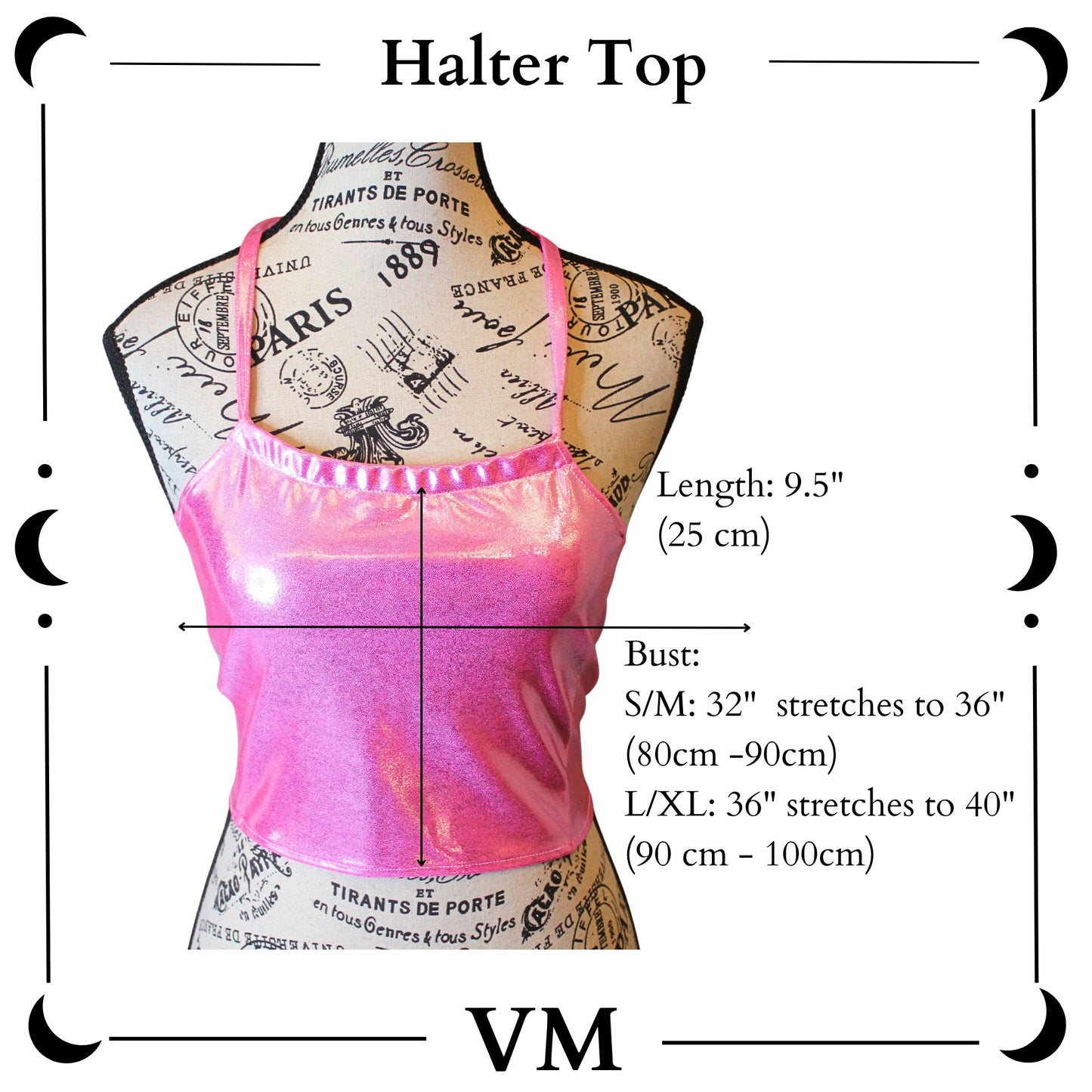 The VM Sparkly Cropped Halter Top
