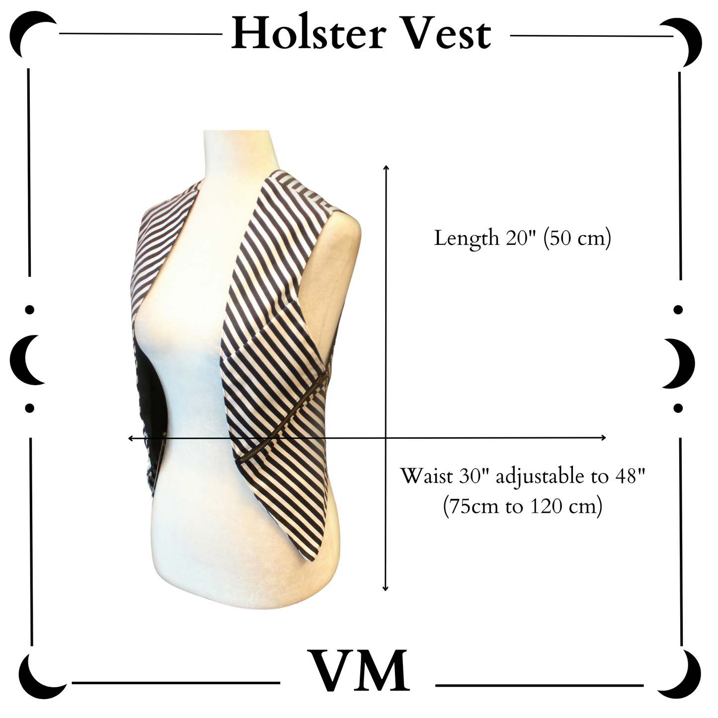The VM Vegan Leather Holster Vest with Lace Up Back