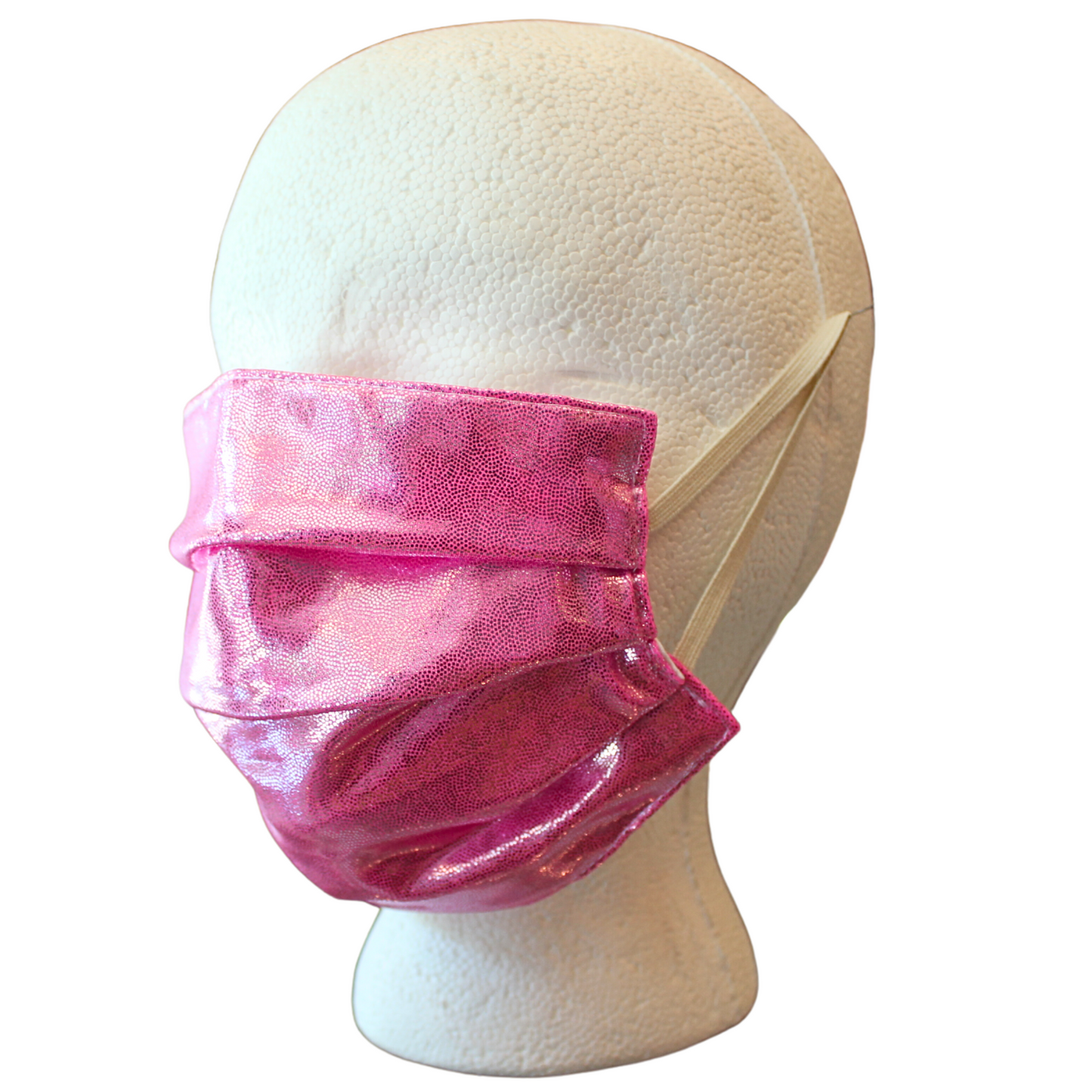 Face Mask - Reversible Barbie Pink and White Cotton