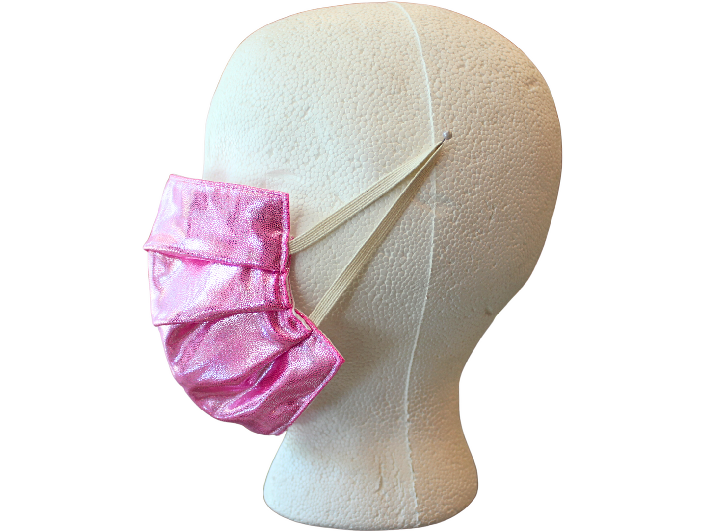 Face Mask - Reversible Barbie Pink and White Cotton