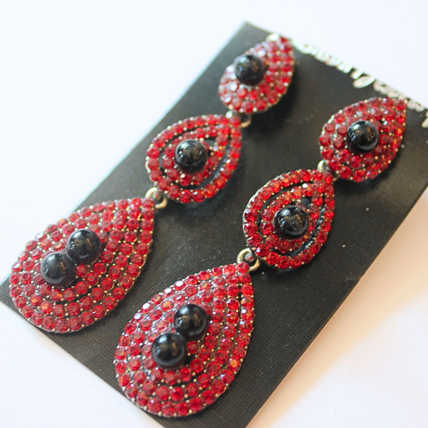 CLEARANCE Red Crystal Earrings