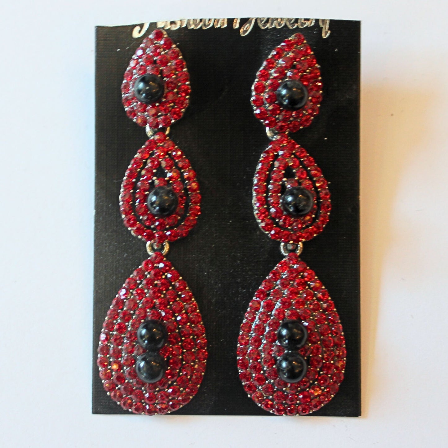 CLEARANCE Red Crystal Earrings