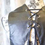 The VM Vegan Leather Holster Vest with Lace Up Back