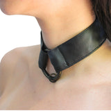 Vegan Leather O-Ring Velcro Choker