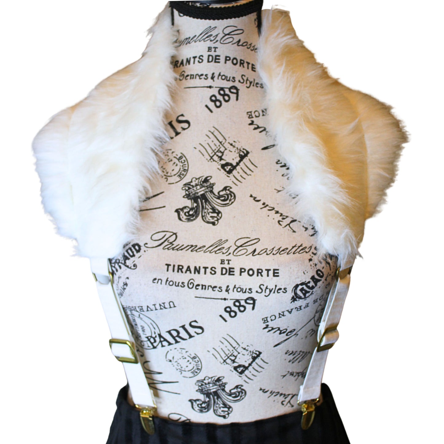 The VM Faux Fur Suspenders