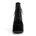 Demonia Platform Boots - Camel203 Black Velvet