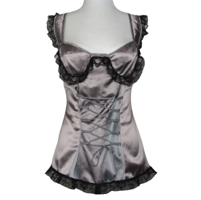 SALE One and Only - Size 8/10 Silver Corset Top