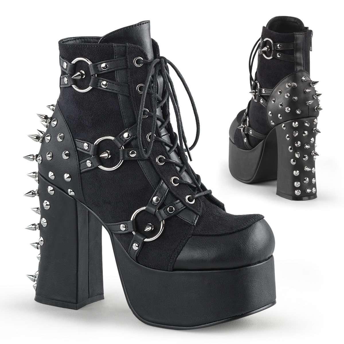 Demonia Platform Boots - Charade 100 Lace-up Spike Boots